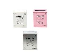 FGJsfhrDTU Cassetta Postale, Cassetta Postale Vintage da Appendere a Parete di Grande capacità for Il cancello del Cortile Esterno (Argenteo)(Pink)