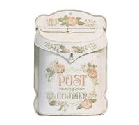 FGJsfhrDTU Cassetta Postale, Decorazione Postale for la Fattoria, Artigianato, Cassetta della Posta con Babbo Natale (Blu)(Cream)