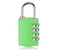 FGJsfhrDTU Serratura per Porte, Cuscinetto da Viaggio for Bagagli con 4 quadranti for valigie Valigia for Cassetta degli Attrezzi Palestra Er Codice in Metallo 1 Pezzo(Green)
