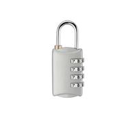 FGJsfhrDTU Serratura per Porte, Cuscinetto da Viaggio for Bagagli con 4 quadranti for valigie Valigia for Cassetta degli Attrezzi Palestra Er Codice in Metallo 1 Pezzo(Silver)