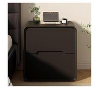 fgjsTfdhg Comodino in legno massello largo 19,7'' con 2 cassetti portaoggetti, comodini laterali, mobiletto maniglie invisibili for camera da letto(All Black,40cm)