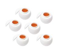 FGJUYLKvchgf Bicchiere da shot a forma di pallina da golf, divertente tazza da caffè da 1,5 once con coperchio Novità bicchieri in plastica con coperchio a vite riutilizzabili 6 pezzi