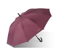 FGJUYLKvchgf Semi-automatico manico lungo Ombrello dritto Doppia ingrandita Ombrello Design Efficace idrorepellente Resistente ad acqua Forte e resistente al vento Sunny/Rain Dual Uso(Red)