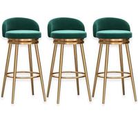 FGJUYLKvchgf Set di 3 sgabelli da bar comodi sgabelli alti design girevole a 360° ideale for isole da cucina(Green,75cm)