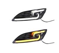 FGKDLDZCZM Copertura Vetro Faro Per Fiesta 2013 2014 2015 2016 Copertura Fendinebbia Con Luci Diurne A LED E Indicatori Di Direzione Gialli, Faro Anteriore 2 Pezzi