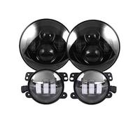 FGKDLDZCZM Copertura Vetro Faro Per Jeep Per Wrangler Per JK Per Hummer Per H1 Per H2 Fari Fendinebbia A LED Da 4" 2X H4 Fari A LED Da 7" H13 Faro Rotondo