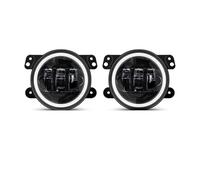 FGKDLDZCZM Copertura Vetro Faro Per Jeep Per Wrangler Per JK Per TJ Per LJ Fari Fendinebbia A LED Con Anello Alone Bianco DRL Lampada Indicatore Di Direzione Ambra 60W Faro 4 Pollici