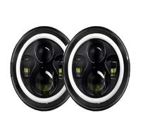 FGKDLDZCZM Copertura Vetro Faro Per Land Per Rover Per Defender Faro Anteriore Per Auto Gruppo Ottico Anteriore 2 Pezzi 80W Nero 7" Fari A LED 4X4 Gruppo Ottico Rotondo Da 7 Pollici(B)