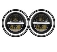 FGKDLDZCZM Copertura Vetro Faro Per Toyota Per FJ Per Cruiser Per Land Per Cruiser Per FJ40 Per FJ45 Per FJ60 Fari Anteriori Faro Anteriore Faro Anteriore 4X4 Da 7 Pollici(A 50W headlight balck)