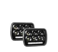 FGKDLDZCZM Copertura Vetro Faro Per Wrangler Per YJ Per Cherokee Per XJ Per H6014 2 Pezzi Fari Anteriori A LED 5x7 7x6 Pollici Fari Anteriori Rettangolari A LED A Fascio Sigillato