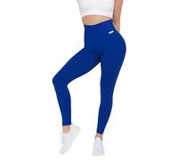 FGM04 Donna - Leggings Shape-Up 2.0 Pancia Piatta (IT, Testo, XS, S, Regular, Regular, Standard, Blu Elettrico)