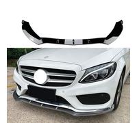 FGMSSOUG Auto Frontali Paraurti Spoiler per Mercedes Benz C-Class W205 C180 C200 C260 2015-2018 AMG, Lip Anteriore Splitter Lama Diffusore Protezione Aerodinamiche.,Black