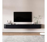 FGNIXLN Mobile basso per TV, 160 - 240 cm, per il soggiorno, adatto per il soggiorno e la camera da letto (nero, 160 cm)
