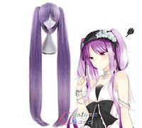 FGO Fate Grand Order Euryale Stheno Viola 110cm Lunga Coda Cosplay Coda di cavallo Festa di Halloween Capelli sintetici + Cappellino parrucca gratuito