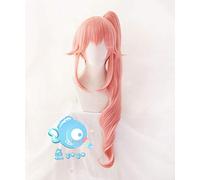 FGO Fate Grand Order Servo extra Caster Tamamo No Mae Long Pink Coda di cavallo Capelli sintetici Cosplay Lisci/Ricci + Parrucca gratis Cap C coda di cavallo (100CM)
