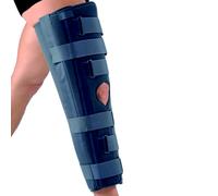 Fgp Tutore Ginocchio ginocchiera immobilizzatrice GNT-601 con 3 pannelli Nero