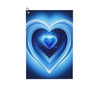 FGPkjh Baby Blue Heart Print Asciugamano da golf Asciugamani ad asciugatura rapida Asciugamani per il sudore Sport All'aperto Yoga Spiaggia