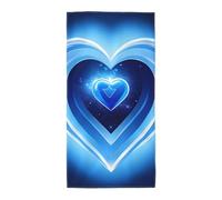 FGPkjh Baby Blue Heart Print Soft Assorbente Asciugamano Asciugamani Ad Asciugatura Rapida Spiaggia Piscina Palestra Viaggi Casa