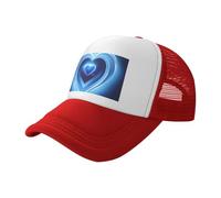 FGPkjh Baby Blue Heart Print Summer Hat Baseball Cap Traspirante Mesh Unisex Trendy Outdoor Beach Pesca Sport, Rosso, Taglia unica