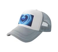FGPkjh Baby Blue Heart Print Summer Hat Baseball Cap Traspirante Mesh Unisex Trendy Outdoor Beach Pesca Sport, grigio, Taglia unica