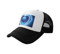 FGPkjh Baby Blue Heart Print Summer Hat Baseball Cap Traspirante Mesh Unisex Trendy Outdoor Beach Pesca Sport, Nero , Taglia unica