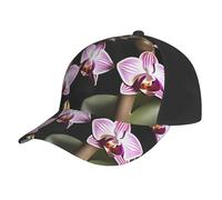 FGPkjh Bell Orchid Pattern Stampa Funzione Baseball Cap Cappello Protezione Solare Cappello Traspirante Attività All'aperto Alla Moda Nero