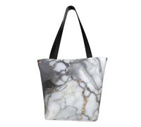 FGPkjh Borsa a tracolla leggera con stampa marmorizzata nera e oro, per gite estive, viaggi, escursionismo, lavoro, uso casual