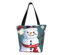FGPkjh Borsa a tracolla leggera con stampa natalizia con pupazzi di neve felici, per gite estive, viaggi, escursionismo, lavoro, uso casual