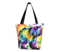 FGPkjh Borsa a tracolla leggera con stampa tie dye con orso che balla per gite estive, viaggi, escursionismo, lavoro, uso casual