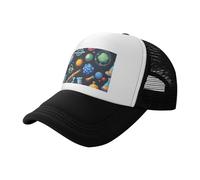 FGPkjh Cappello estivo da baseball con stampa a tema scienza dei cartoni animati Berretto da baseball in rete traspirante unisex alla moda sport all'aperto, Nero , Taglia unica