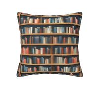 FGPkjh Federe per cuscino con stampa di topi di biblioteca, morbide, quadrate, per divano, letto, casa, soggiorno, auto
