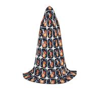 FGPkjh Mantello con cappuccio con stampa razzo nello spazio, per cosplay, carnevale, eventi, celebrazioni, viaggi all'aperto