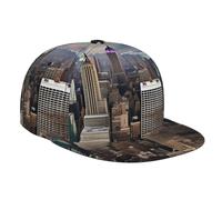 FGPkjh New York Fashion City Print Berretto da baseball unisex elegante cappello sportivo traspirante ventilazione all'aperto uso quotidiano nero