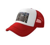 FGPkjh New York Fashion City Print Summer Hat Baseball Cap Mesh Traspirante Unisex Trendy Outdoor Beach Pesca Sport, Rosso, Taglia unica