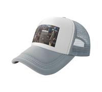 FGPkjh New York Fashion City Print Summer Hat Baseball Cap Mesh Traspirante Unisex Trendy Outdoor Beach Pesca Sport, grigio, Taglia unica