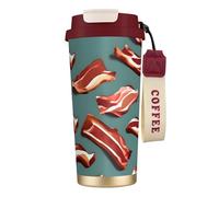 FGPkjh Streaky Bacon Pattern Stampa In Acciaio Inox Tazza Da Viaggio per Ufficio Campeggio Esterno Tazza di Caffè Bevande Container