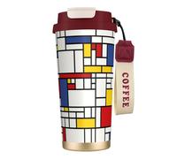 FGPkjh Tazza da viaggio in acciaio inox con stampa astratta per il contenitore di bevande della tazza di caffè di campeggio all'aperto dell'ufficio