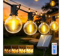 FGRYB Catena Luminosa Esterno Giardino Solare - Luci da Esterne 15M/50FT Solari Dimmerabile Impermeabile con LED G40 Lampadine per Esterne Illuminazione Gazebo Patio Balcone