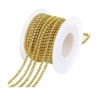 FGUJSUR 1/10Yard Rhinestone Chain Glitter Crystal Sew On Glue On Rhinestones for Clothes DIY Garment Accessories Trim Cup(Jonquil,10 Yards,SS6 2mm)