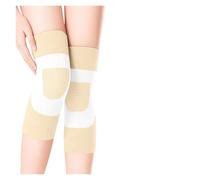 FGUJSUR 1 Pair Knee Warmers For Women Men Brace Support Compression Sleeve Leg Warmer Winter Cycling Ski Running Pad(Beige-Long Style,M for 40-60kg)