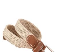 FGUJSUR 120-130cm Casual Knitted Pin Buckle Men Belt Woven Canvas Elastic Expandable Braided Stretch Belts For Women Jeans(D)
