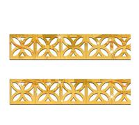 FGUJSUR 30 pezzi 5 * 5 cm adesivo specchio 3D linea di cintura edificio bordo adesivi murali for soggiorno decorazioni for la casa(C Gold Waist line)