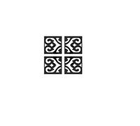 FGUJSUR 30 pezzi 5 * 5 cm adesivo specchio 3D linea di cintura edificio bordo adesivi murali for soggiorno decorazioni for la casa(E Black Waist line)