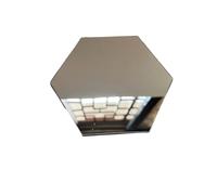 FGUJSUR 6/12 pezzi adesivo da parete a specchio esagonale 3D con autoadesivo multicolore fai-da-te decorazione for la casa arte arredamento camera letto(Silver-6pcs,100x80x50mm)