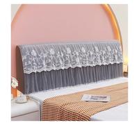 FGUJSUR Copri Testata Letto Fodera protettiva for testiera completamente coperta, pizzo ispessito, fodere facili da smontare, comodino a prova di urti(GREY,220cm x H60cm)