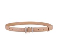 FGUJSUR Fashionable Ladies Pin Belt Waistband For Girls Women Silver Metal Buckle(Apricot)