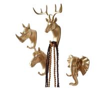 FGUJSUR Ganci da parete Testa di animale Appendiabiti Cappotti Cavallo Giraffa Alce Elefante Decorazioni decorative Accessori for il bagno(Goat)