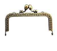 FGUJSUR Gancio for Borsa con Cornice Goffrata Rettangolare in Metallo Color Bronzo Chiusura a Bacio, Accessori for Maniglie for Borse, Parti di Fai da Te Fatte a Mano(10cm)