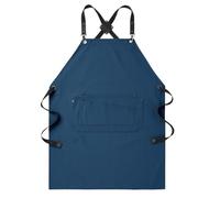 FGUJSUR Grembiule Grembiule da chef 1 pezzo con grandi tasche multifunzionali, cinghie incrociate sul retro resistenti e regolabili(Dark blue)