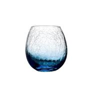 FGUJSUR Vintage Crystal Glass Cup, Egg-shaped, Ice Crack, Whiskey, Nordic Juice Bar Drink, Wine, Cold Water Cups, Personalit(Ice blue)